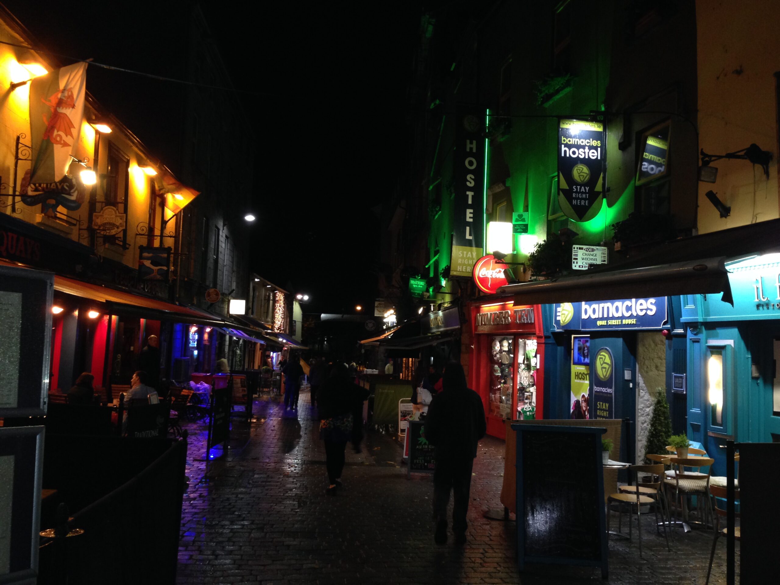 Galway, Ireland at night
